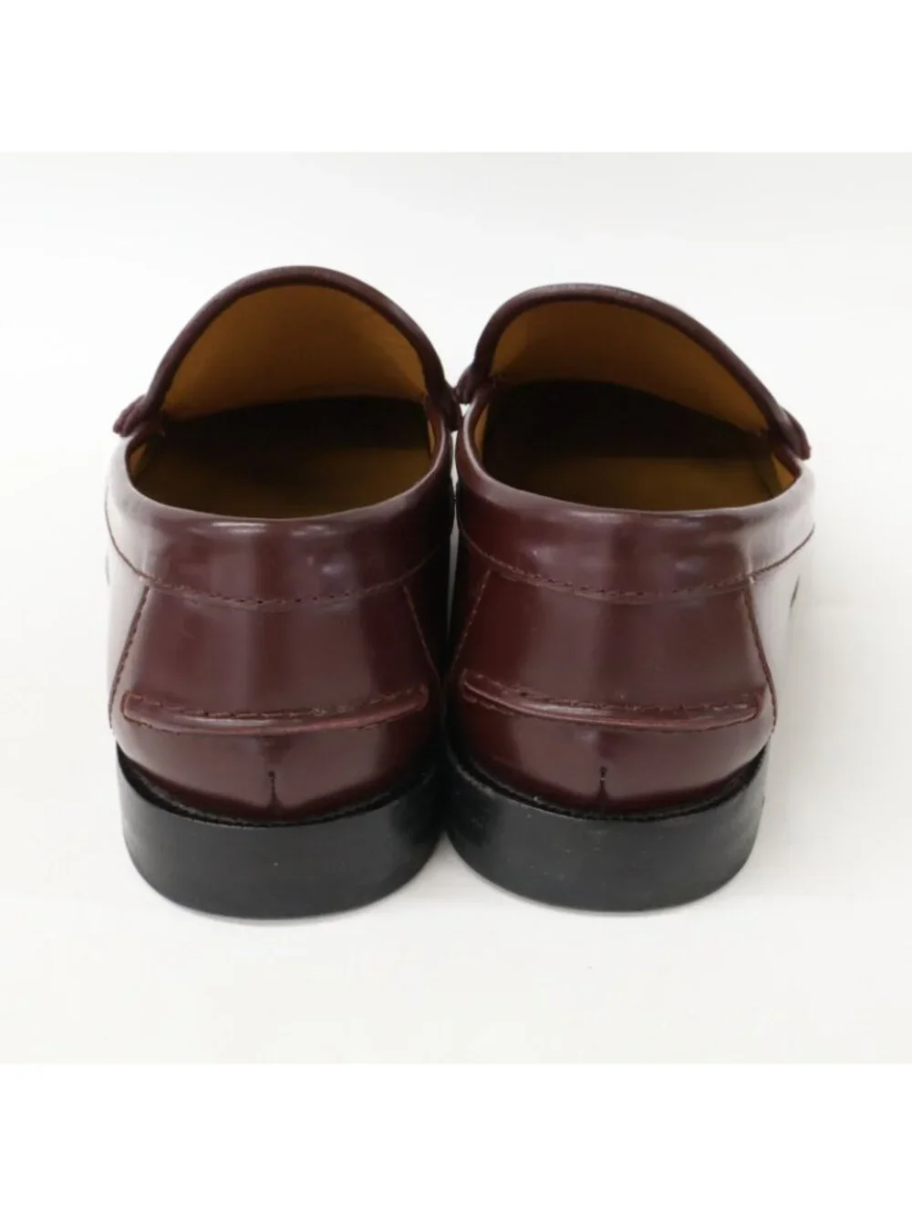 Gucci GG Pattern Leather Horsebit Loafers 7.5